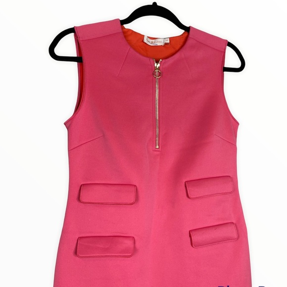 Tory Burch Women’s Sleeveless Scuba Mini Dress with Zipper & Flap Pocket - Picture 7 of 10